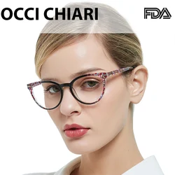 OCCI CHIAR Fashion Reading glasses Women Presbyopia Eyewear Female Clear Lense Magnifier Eyeglasses Frames Reading Farsighted +1