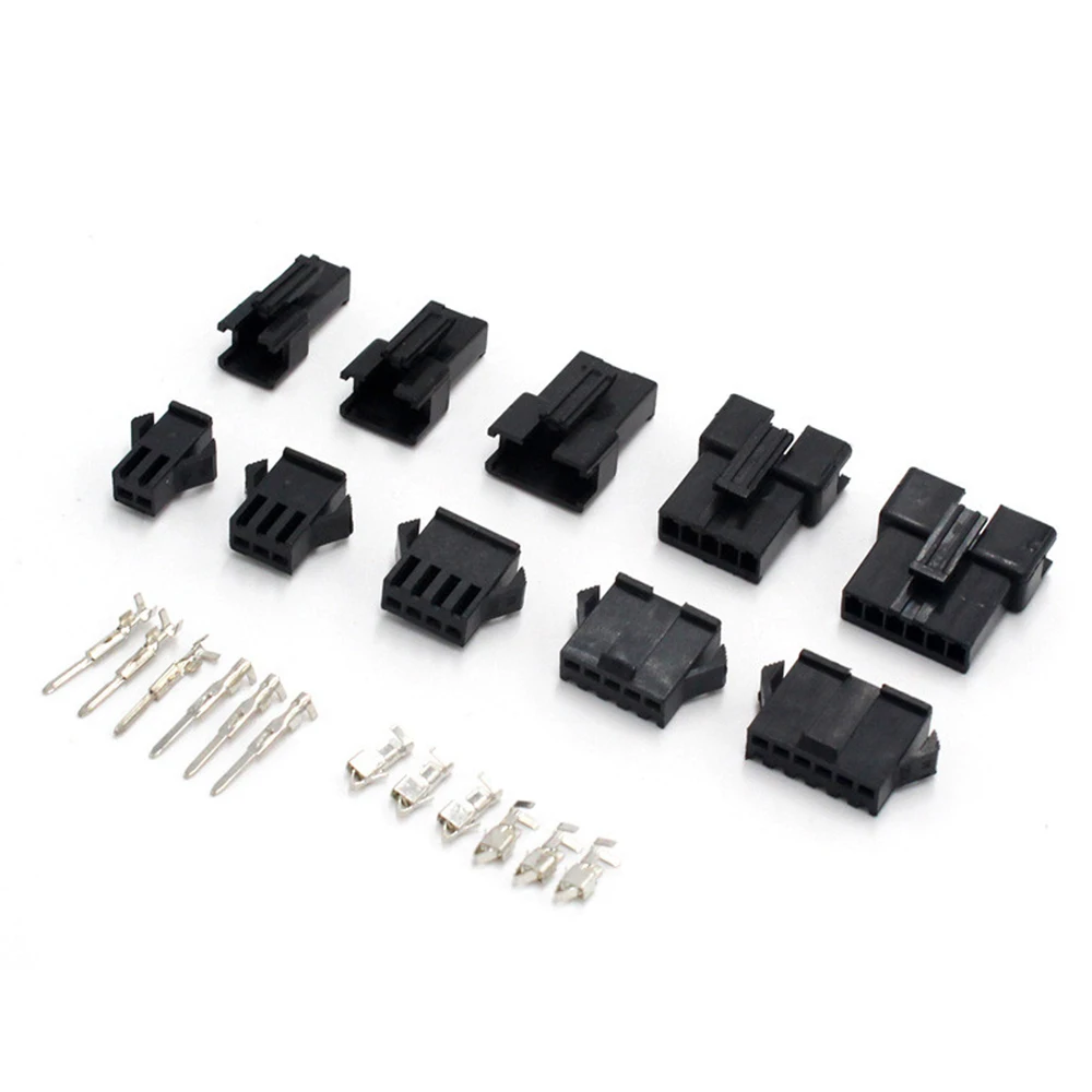 

10sets JST SM Connector Plug Female and Male Housing + Terminals SM-2P SM-2R JST SM2.54 2/3/4/5/6/7/8 P Pin Pitch 2.54MM