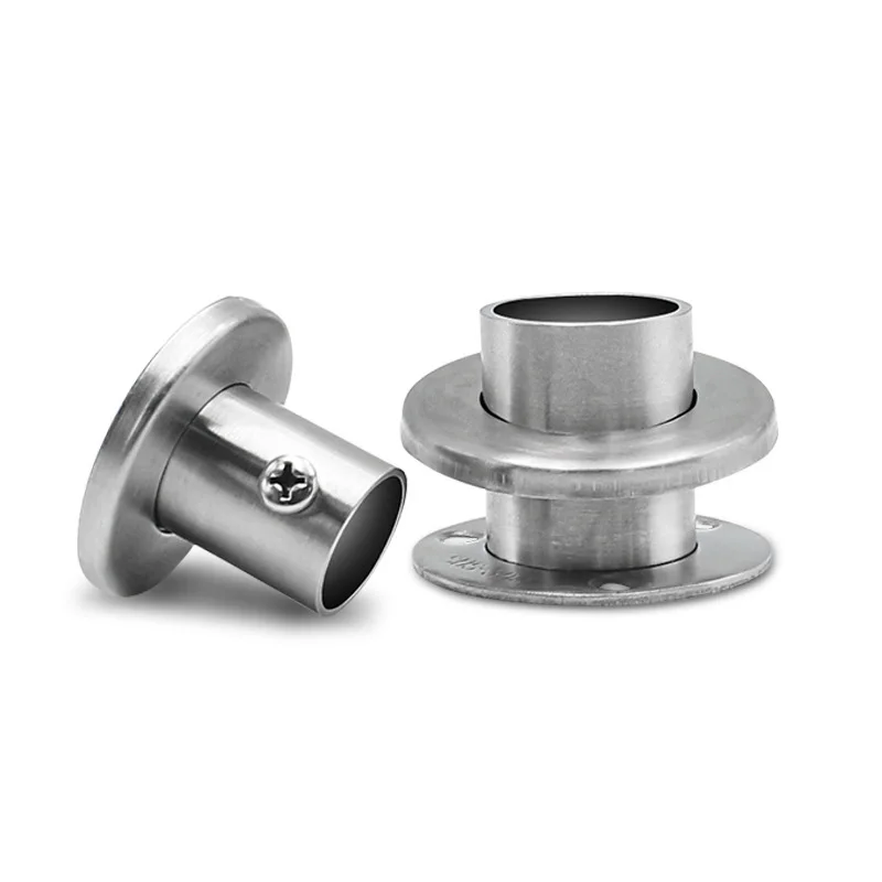 Edelstahl Flansch Sitz Kleidung Stange Runde Rohr Halter Basis mit Abdeckung
