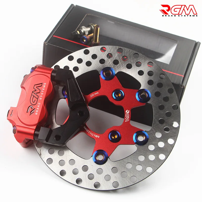 For Yamaha Aerox Nitro BWS 100 JOG 50 rr RPM motor Motorcycle Brake Caliper+Brake Pump Adapter Bracket+200mm/220mm Brake Disc