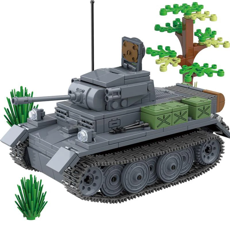 

New World War II 2 Military German Second L-Type Tank Soldier Weapon Series Model Building Blocks WW2 Bricks Toys For Kids Gifts