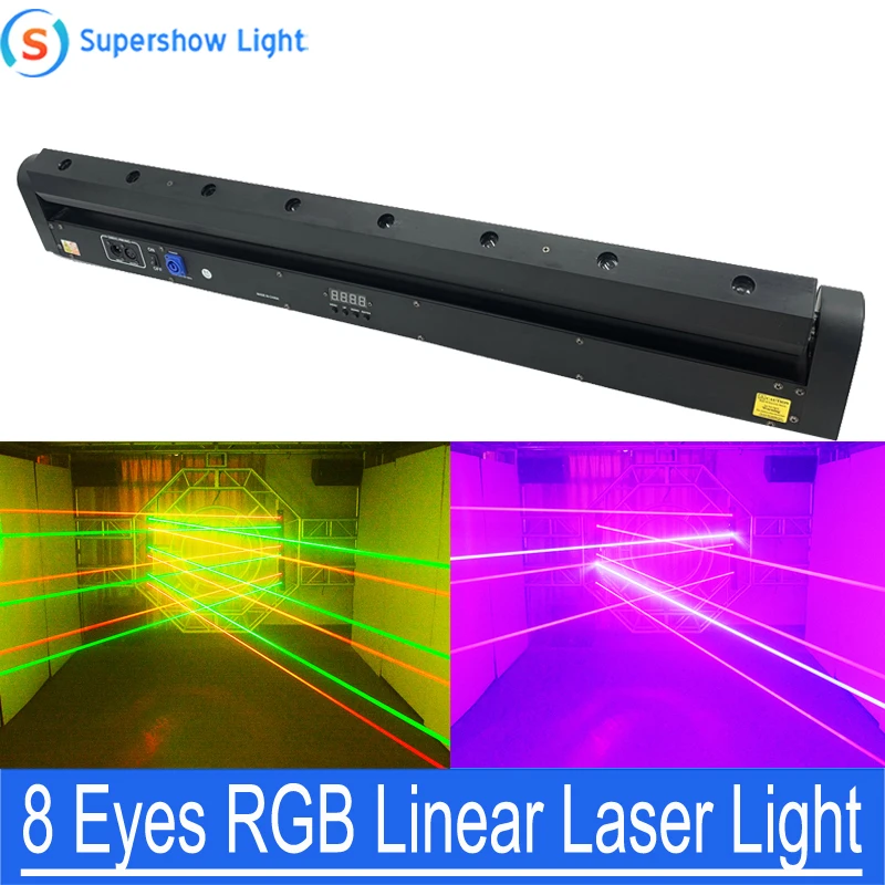 8 Eyes Laser Lights RGB Moving Head Laser Lights Professional Stage Equipment DJ Bar Light Laser Beam