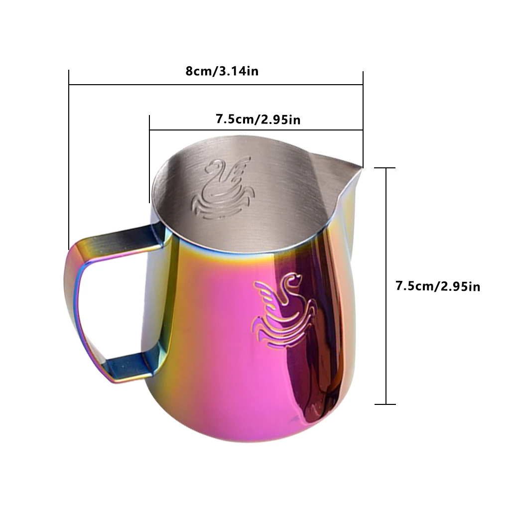 400ml/600ml Coffee Frothing Pitcher Cup Frother Jug Coffee Latte Art Accessory 304 Stainless Steel Coffee Latte Mould Pitcher