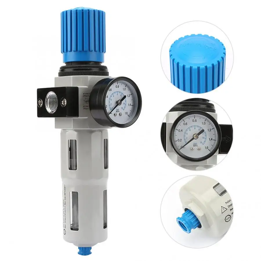 

HR HFR-1/2 1/4 3/8 MIDI Air Flow Compressor Filter Pressure Reducing Valve Pneumatic Relief Regulator Reducing Valve