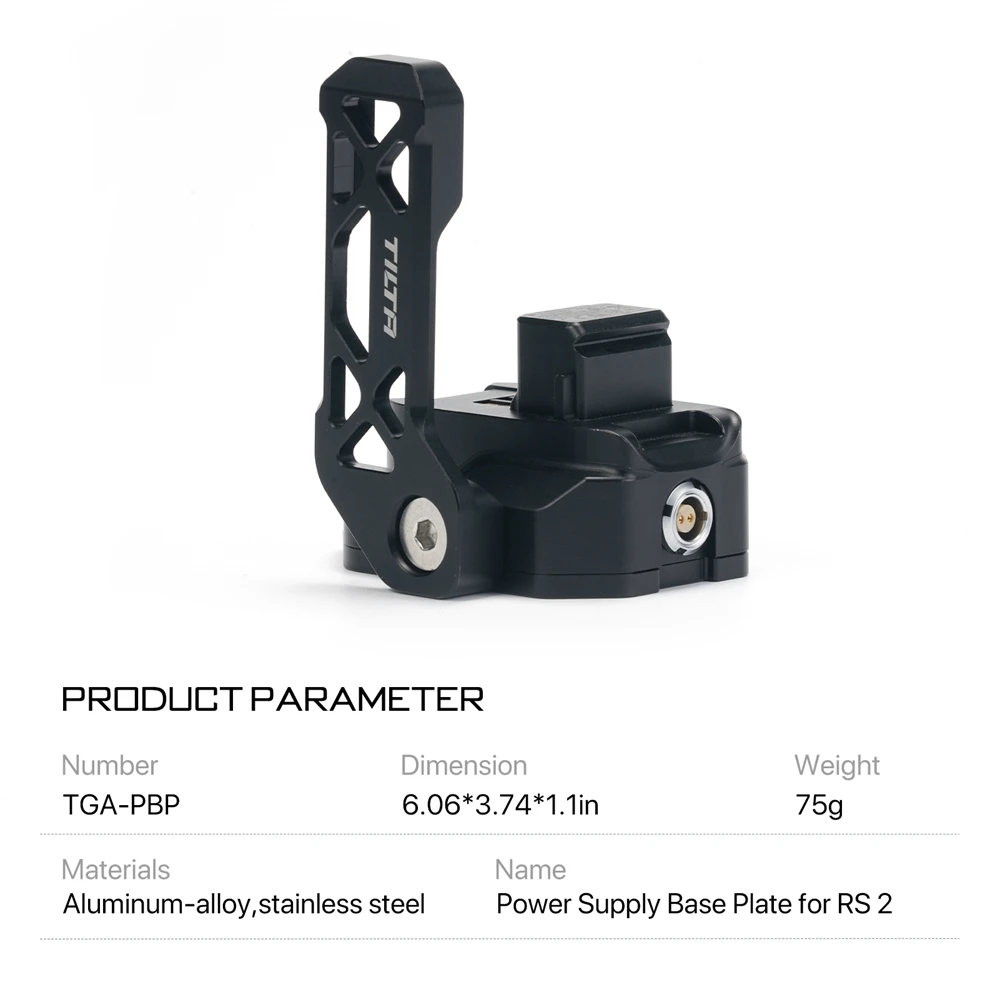 Tilta TGA-PBP Power Supply Base Plate Security for DJI Ronin RS3 RS4 RS5 accessories P-tap 2-pin Power Input TGA-PBP TGA-PBP2