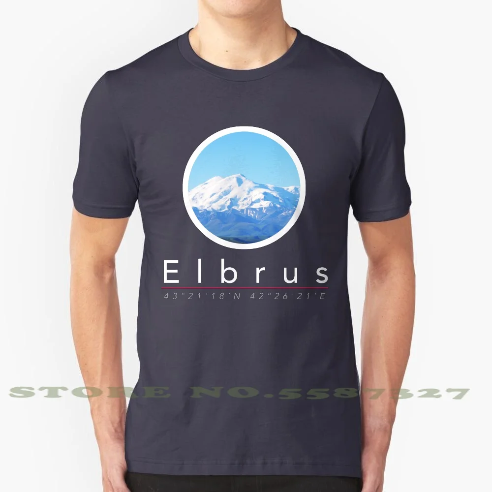 Monte Elbrus-Seven Summits montañismo y escalada en roca 100% Camiseta de algodón puro Mt Elbrus Mount Elbrus escalada de montaña