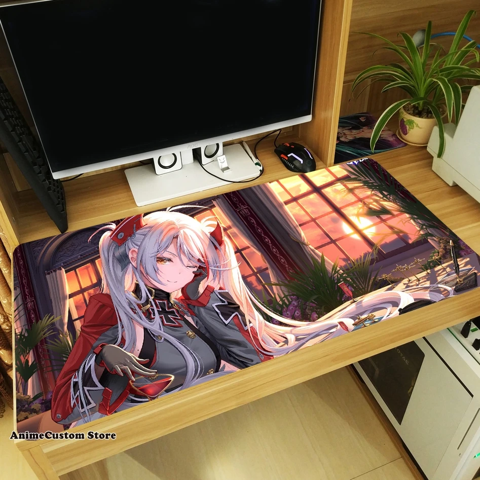 Anime Azur Lane KMS Prinz Eugen Large Thicken Mouse Pad Laptop Mice Mat Tabletop Keyboard Mat Anti-Slip Playmat Otaku Gifts