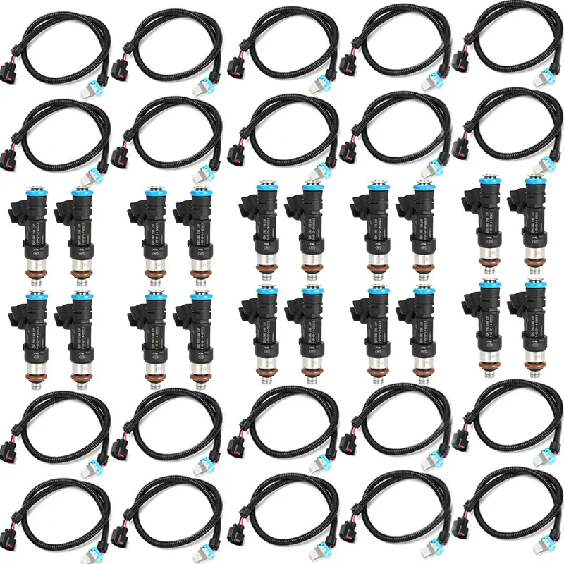 20Pair (40PCS) Fuel Supply Injector Nozzle w/ Harness Plug Connector 0280158197 GX1111IJ117XG 1204318 1204319 For Polaris Ranger