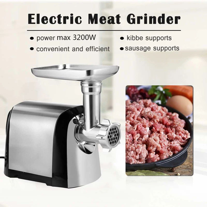 Electric Meat Grinder machine Sausage Stuffer cutter 3200W chopper Food processor stainless steel blender professional Mincer