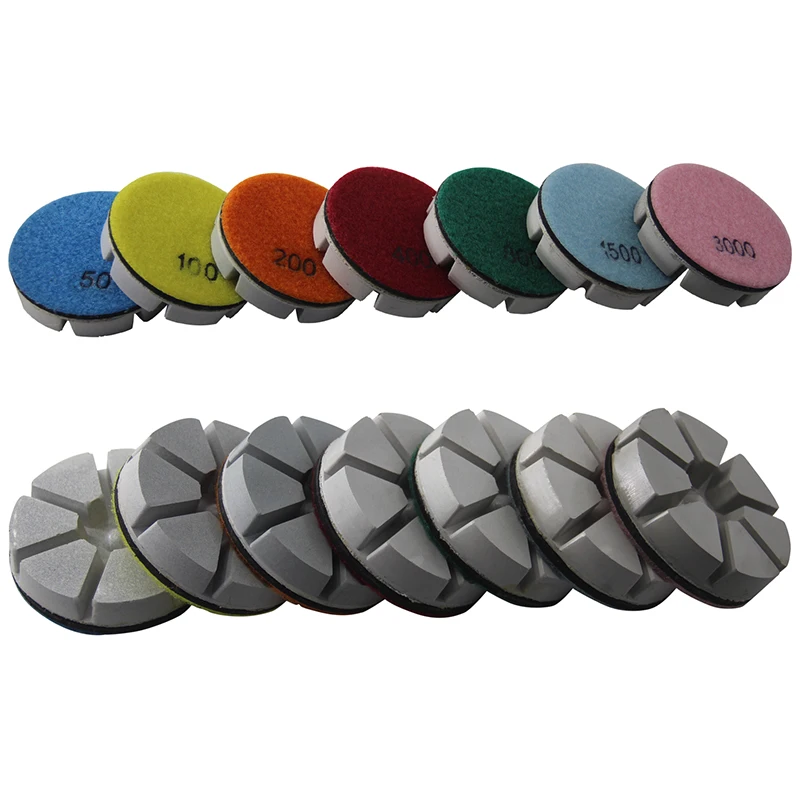 80mm Diamond Concrete Polishing Pad for Floor Stone Marble Granite Sanding Disc Grinding Pads 3 Inch 2pcs Set Grit 50 to 3000