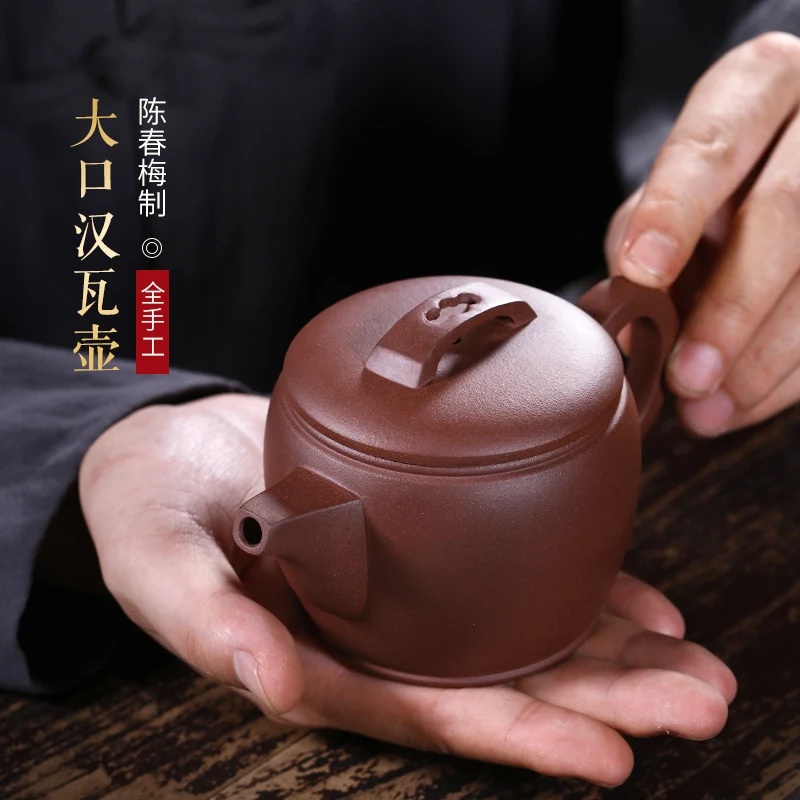 ★Hide a pot of the yixing ore recommended all hand home little teapot tea house old han purple clay tile pot