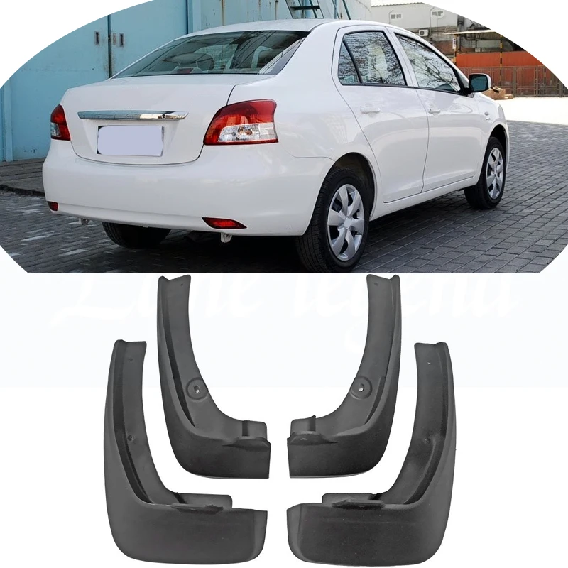 Mud Flaps For Toyota Yaris Sedan Vios Limo Belta 2007-2013 Mudflaps Splash Guards Mud Flap Mudguards Fender 2008 2009 2010 2011