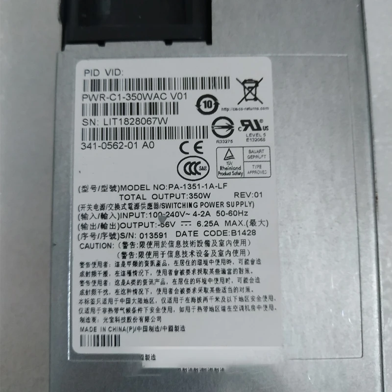 電源スイッチ,Cisco 3850 PWR-C1-350WAC 341-0562-01 aa26270 100% 用,テスト作業