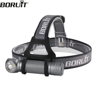 BORUiT 1000LM LED Headlamp 3-Mode Right Angle Flashlight Waterproof Camping Hunting Headlight Powerful Lightweight Head Torch