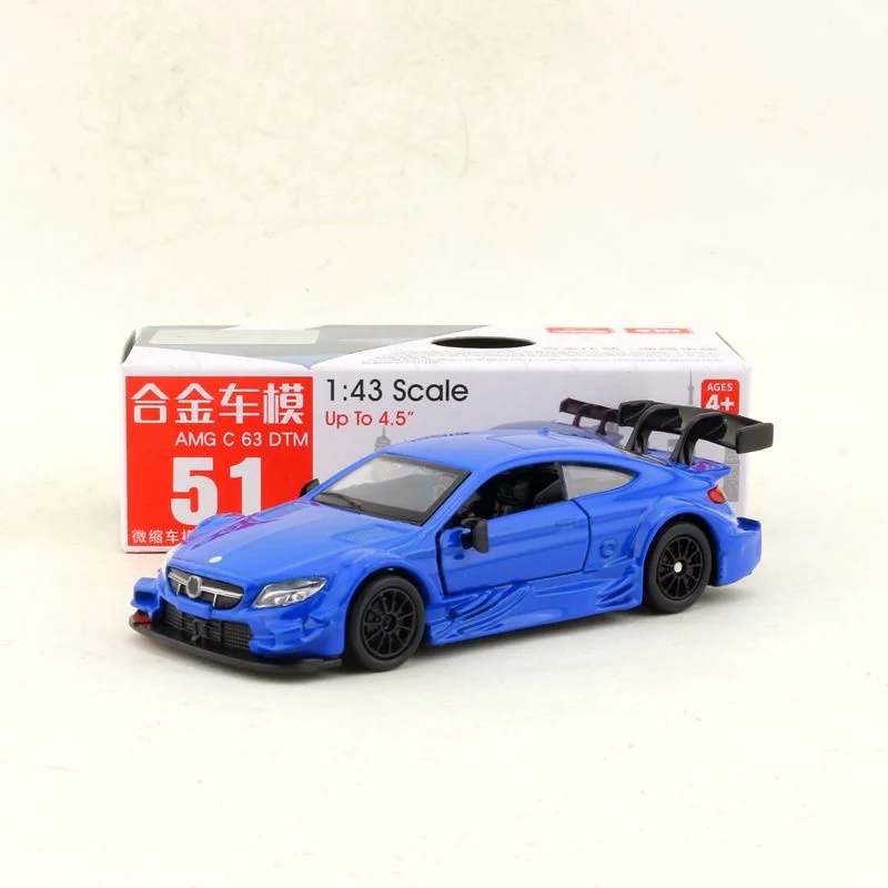 Diecast Metal Toy Model 1:43 Scale Mercedes-Benz C63 AMG DTM Car Pull Back Doors Openable Collection Gift For Kid Match Box