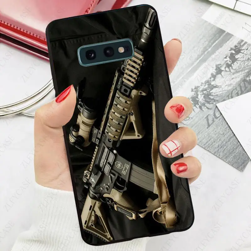 AK47 Handgun Gun BUllets Soft Phone Cover For Samsung Galaxy S24ULTRA S23ULTRA S21FE S24PLUS S22PLUS S20PLUS s20ULTRA S20FE case