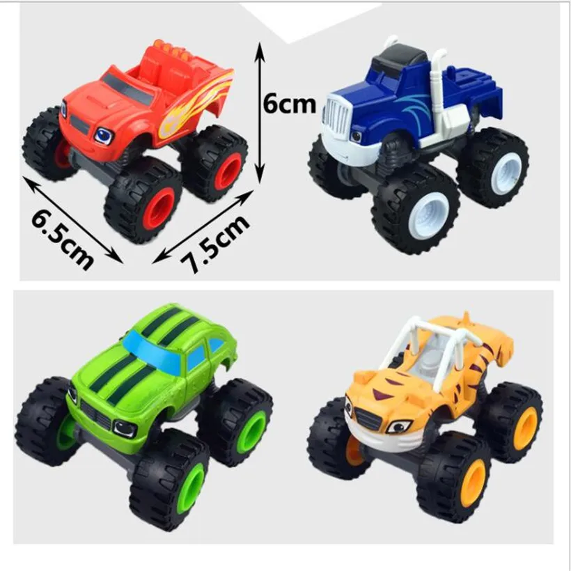 Vendita calda Anime Blaze Monster Machines Cartoon Pvc Car Toy Action Figure Model bambini regali di compleanno