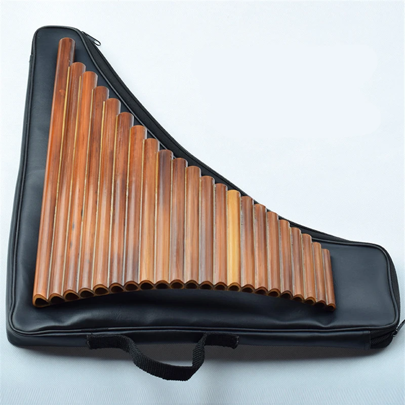 Panflauta de bambú de 22 tubos, clave de Sol, Flauta xiao profesional, Panpipes hechos a mano, Instrumento musical de viento de madera de 22 tubos, Panflauta TONO Sol