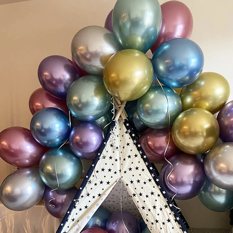 5inch Metallic Latex Balloons Gold silver Chrome Ballon Wedding Decorations Air Globos Birthday Party Supplies Helium Balloons