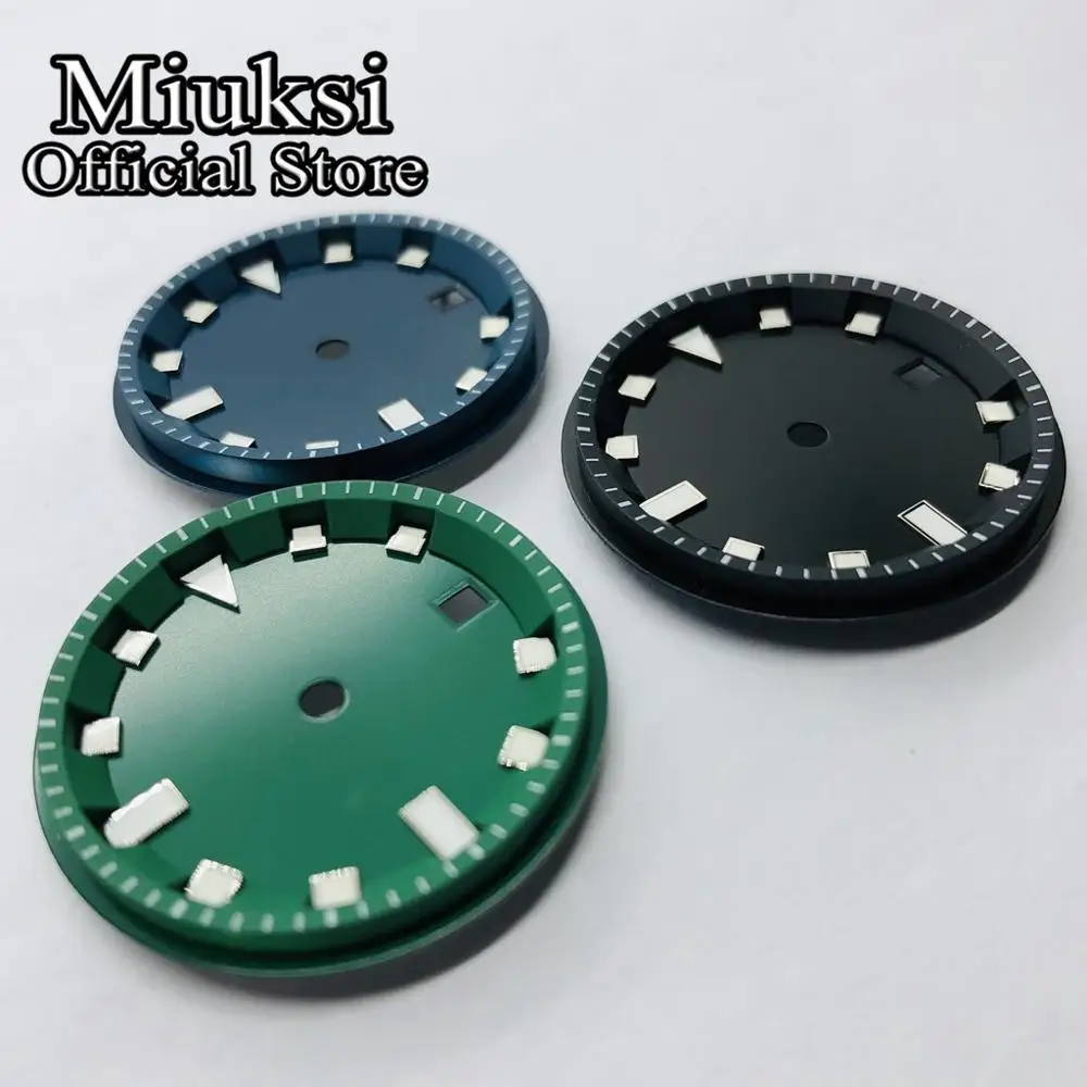 Miuksi 32.5mm sterile dial luminous watch dial fit ETA 2826 2824,Mingzhu DG2813 3804,Miyota 8205 8215 821A PT5000 movement