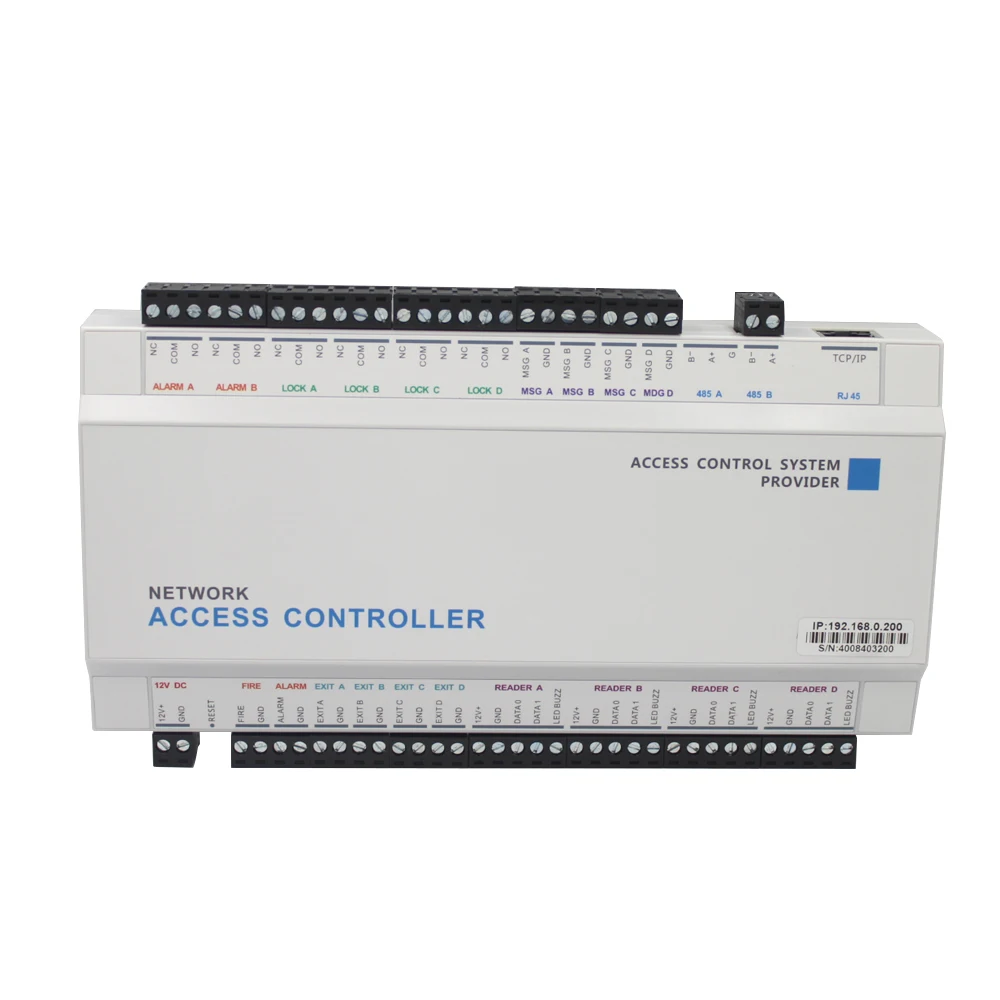 1/2/4 Door Access Controller Panel Board With Software Wiegand Communication Protocol TCP/IP Access Control Panel Board