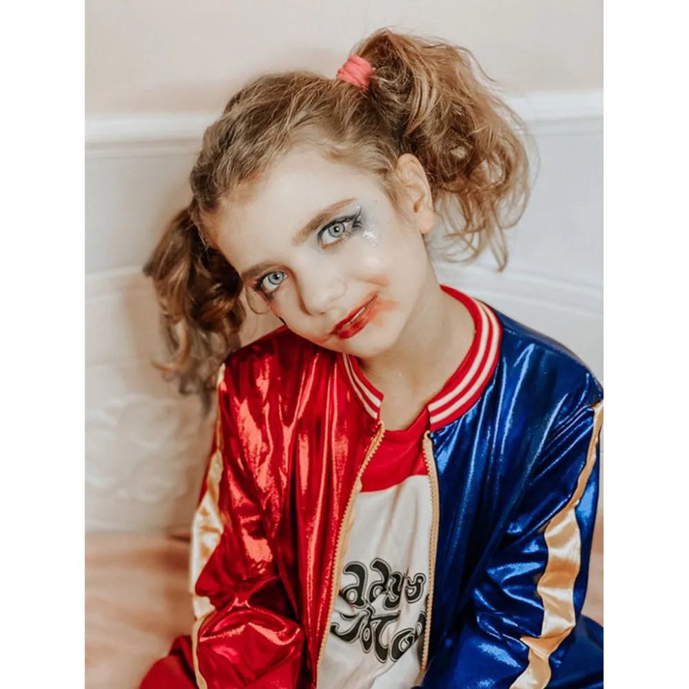 Luxury Embroidery fantasia da arlequina infantil Cosplay Costumes Kids Girls Monster Jacket T-Shirt Sets Party Clothes