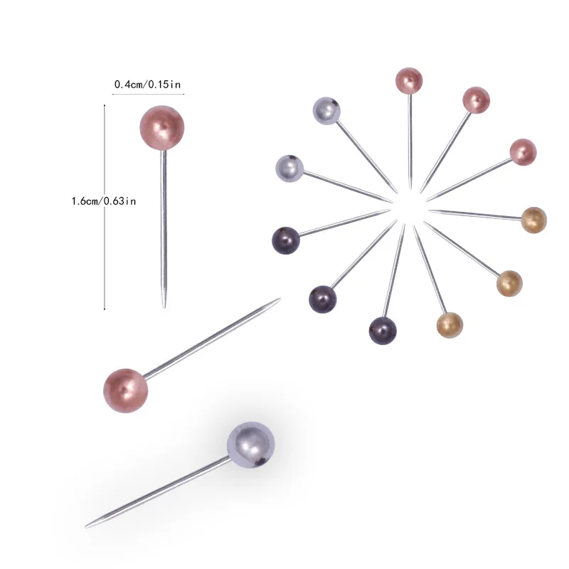 MIUSIE 1000 pz 4mm mappa puntine puntine con testa tonda dorata punta in acciaio per bacheca puntine per marcatura in tessuto con scatola