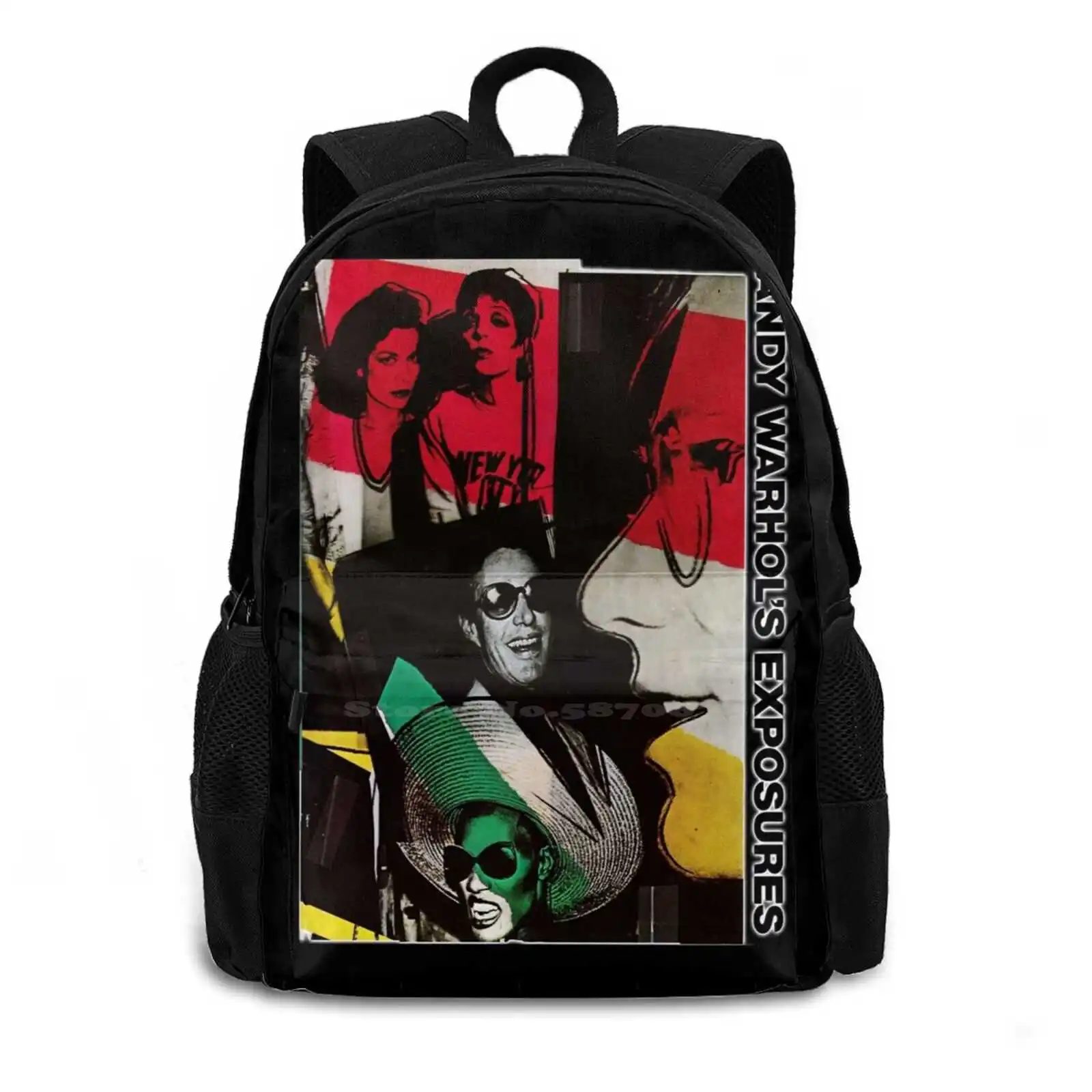 Sacos escolares pop art para meninas adolescentes, sacos de viagem laptop, Grace Jones, Liza Minnelli, New York Studio, Samvelvet Pop Art, 54