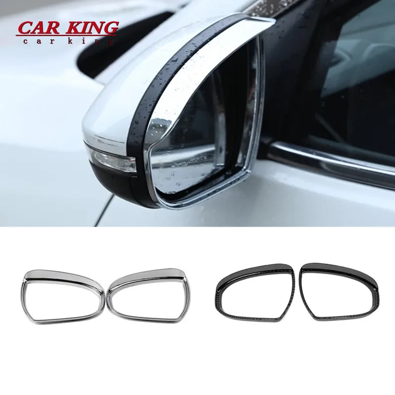 

ABS Chrome Car Styling Rain Eyebrow Cover Trim Rearview Mirror Rain Blades Trim For Hyundai Tucson 2015-2019 2020 Accessories