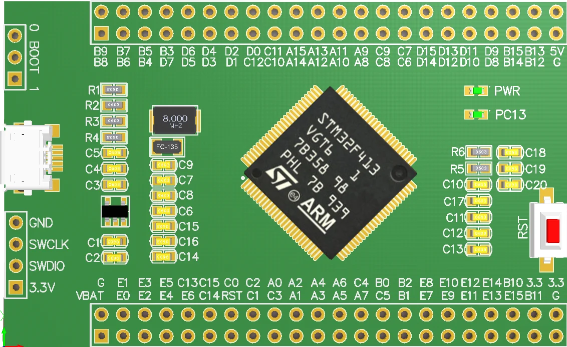 Stm32f413vgt6 Core Board High Capacity Microcontroller F413 High Performance Evaluation Board