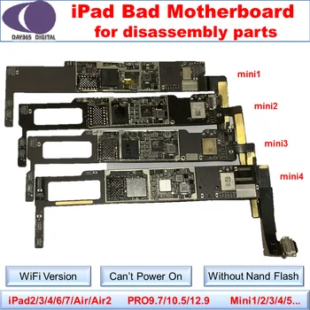 Špatná základní deska pro iPad 5 6 7 8 9 Air 2 3 mini 4 5 6 PRO 9.7 10.5 12.9 logická deska bez demontáže čipu Nand 8 nejlepší prodej Základní deska iPadu Pro - №3