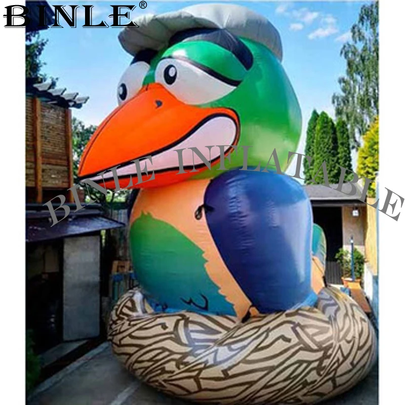 

Event display colorful inflatable bird model with its nest inflatable parrot for sale