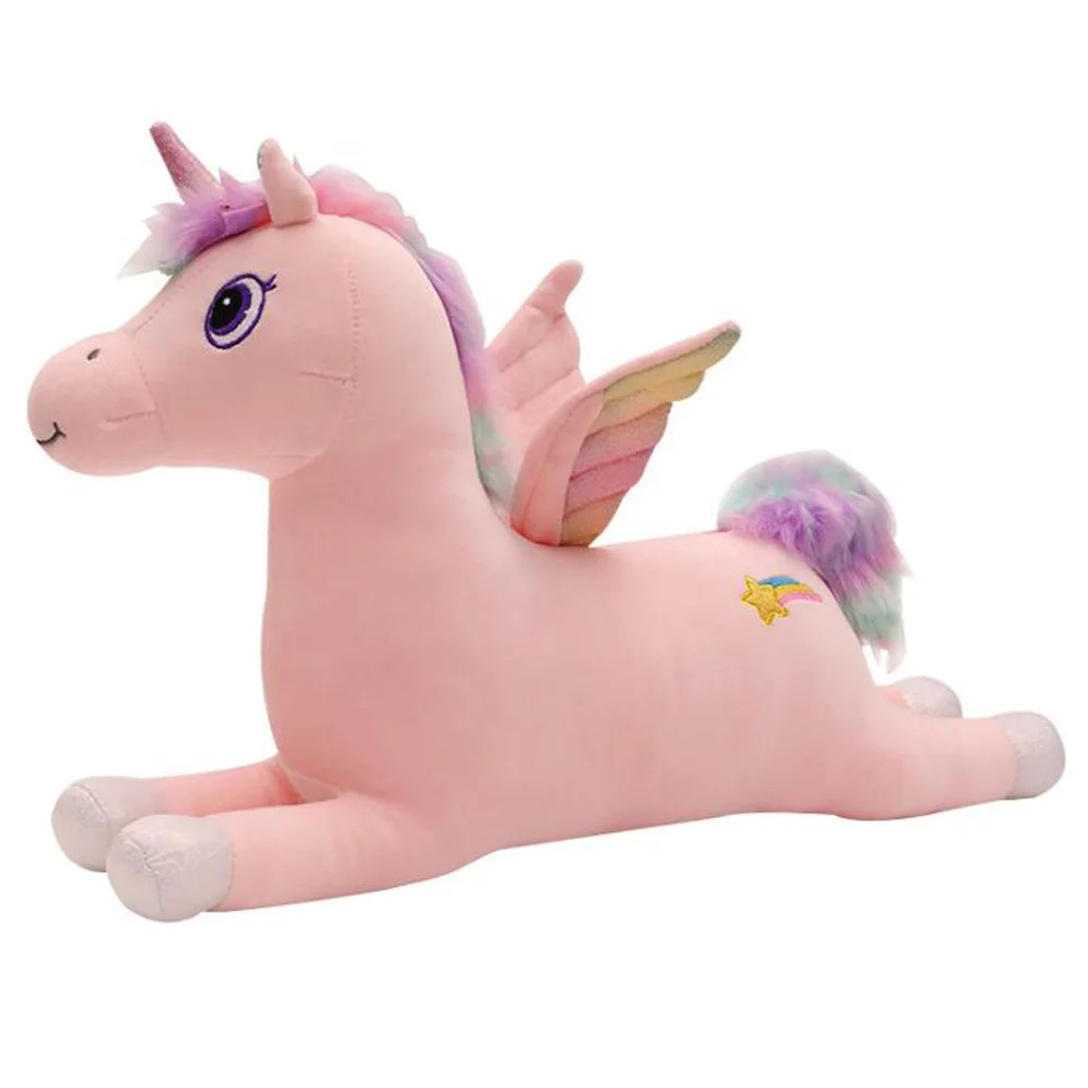 Creative Horse Children Plush Stuffed Toy Birthday Gift Cute Unicorn Horse Sleeping Pillow