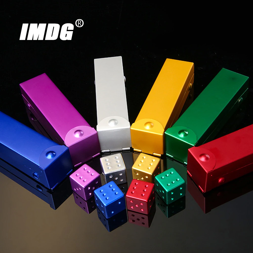 5pcs/pack New Colorful Aluminum Alloy Metal Dice 16mm Square Corner High Quality Boutique Game Dice