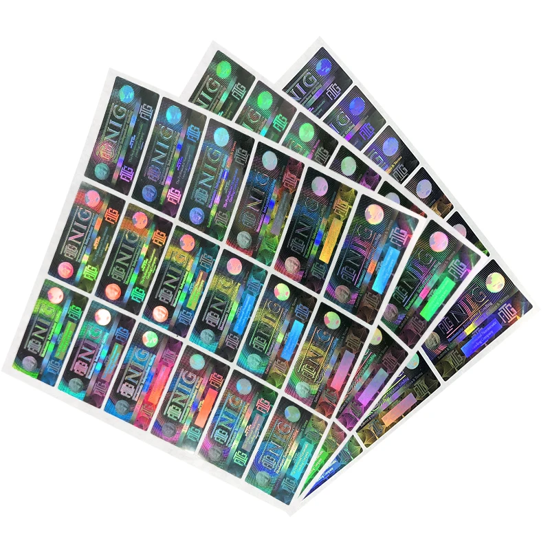 10000pcs Custom Hologram Stamp 3d Holographic Anti Fake Labels One Time Use Destructible Brand Mark Trademark Logo Sela Stickers