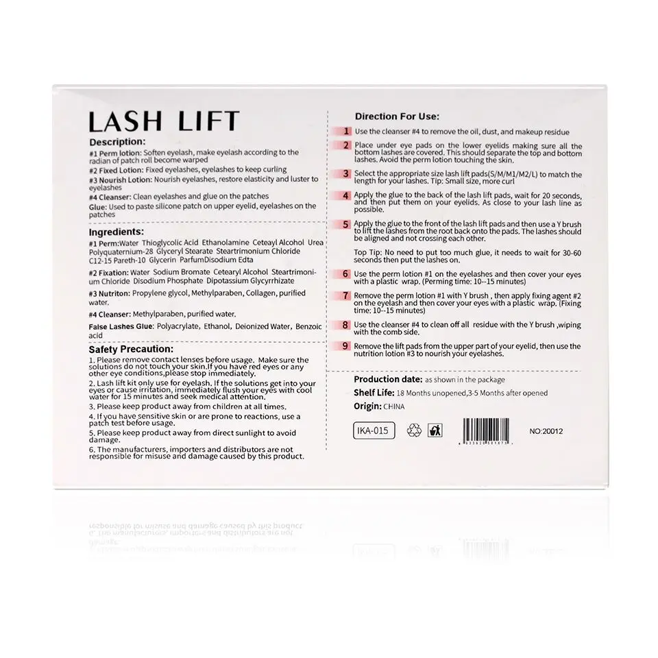 Professional Lash Lift Kit Perming Curling Nutritious Growth Eyelash Perming Kit lashes lifting with Rods Glue Lift Pads