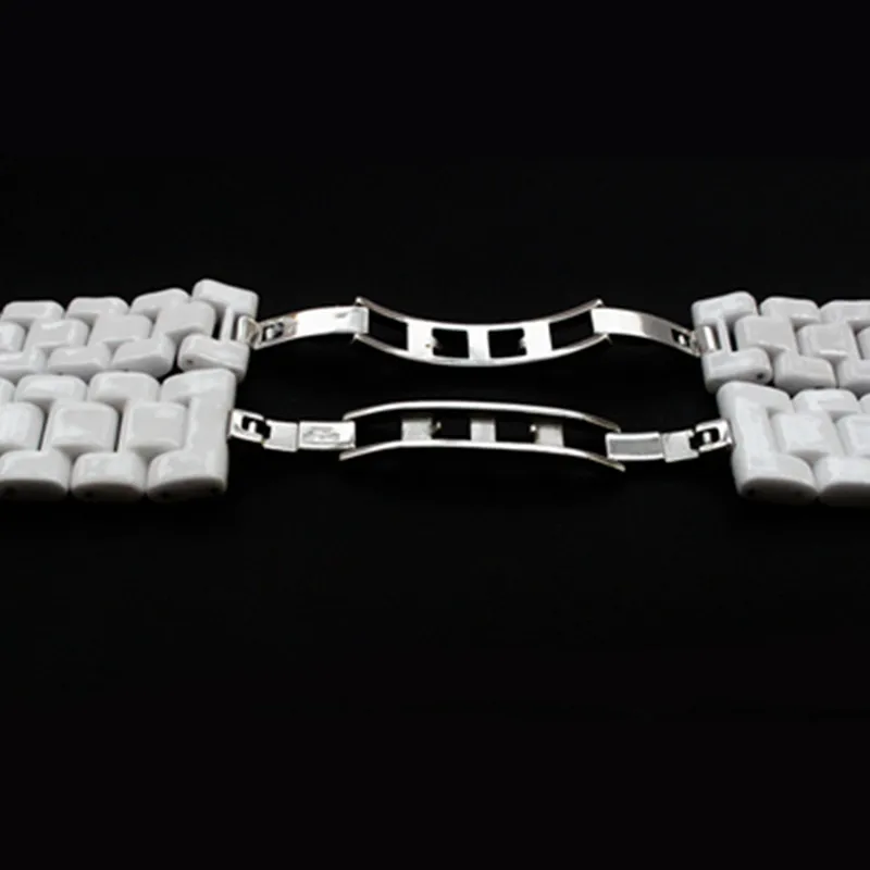 Ceramic watch bracelet 14 17 mm watchband white strap wristwatches band not fade water resistant