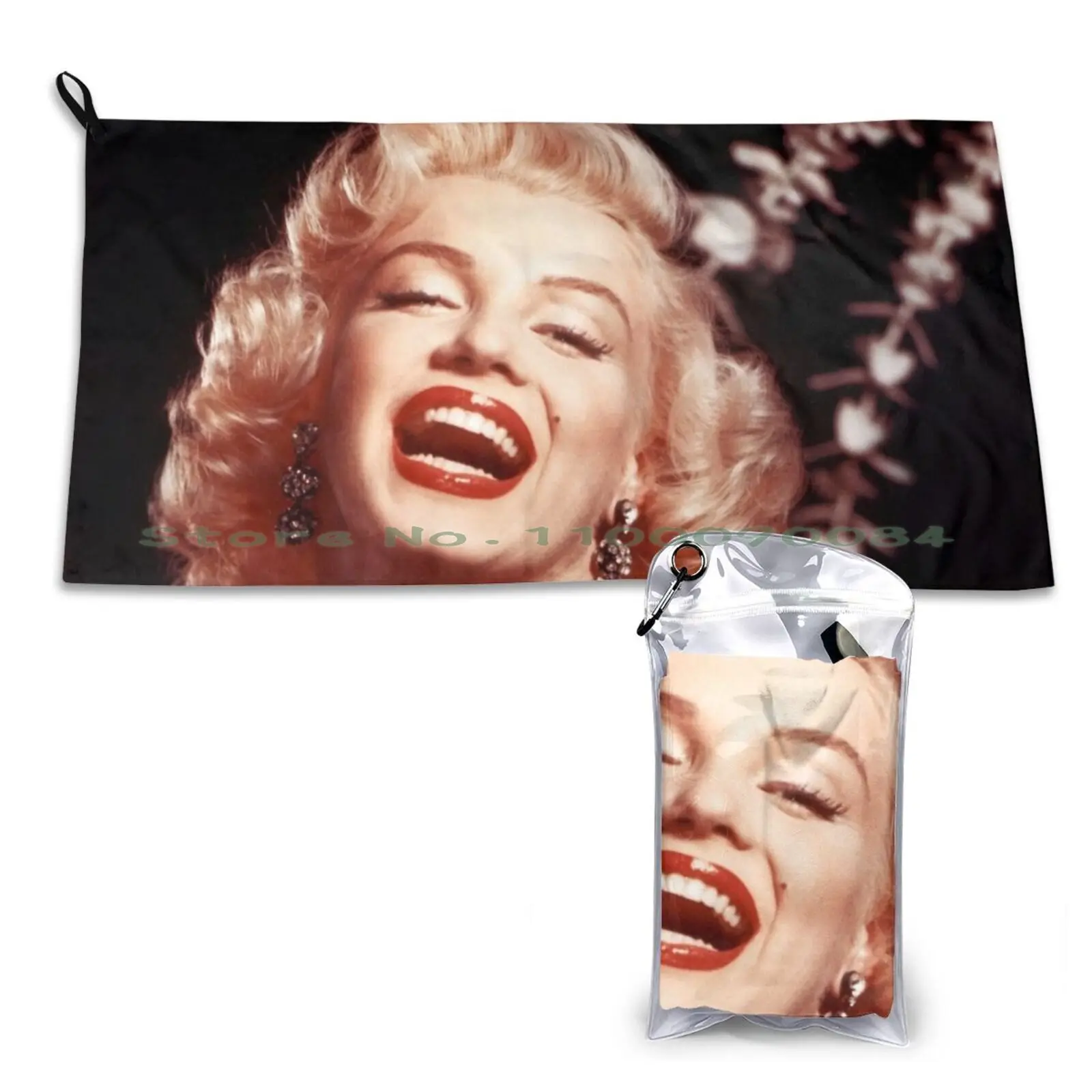 Marilyn Monroes : Beautiful Smile Print Quick Dry Towel Gym Sports Bath Portable Rosalia The Bad Want With Height J Balvin