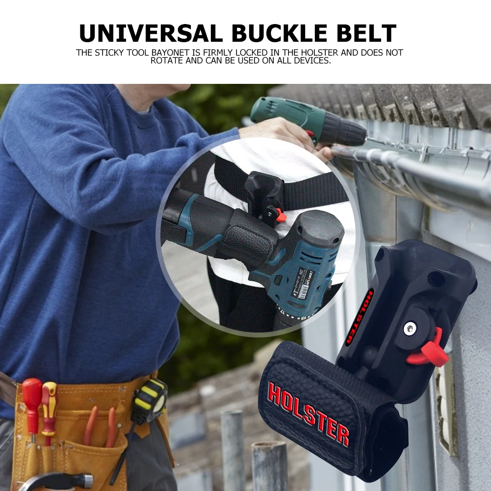 Electric Drill Waist Belt Storage Buckle Waist Strap Hanging Tool Case Organizer for Wrench Hammer Screwdriver Waist Bag