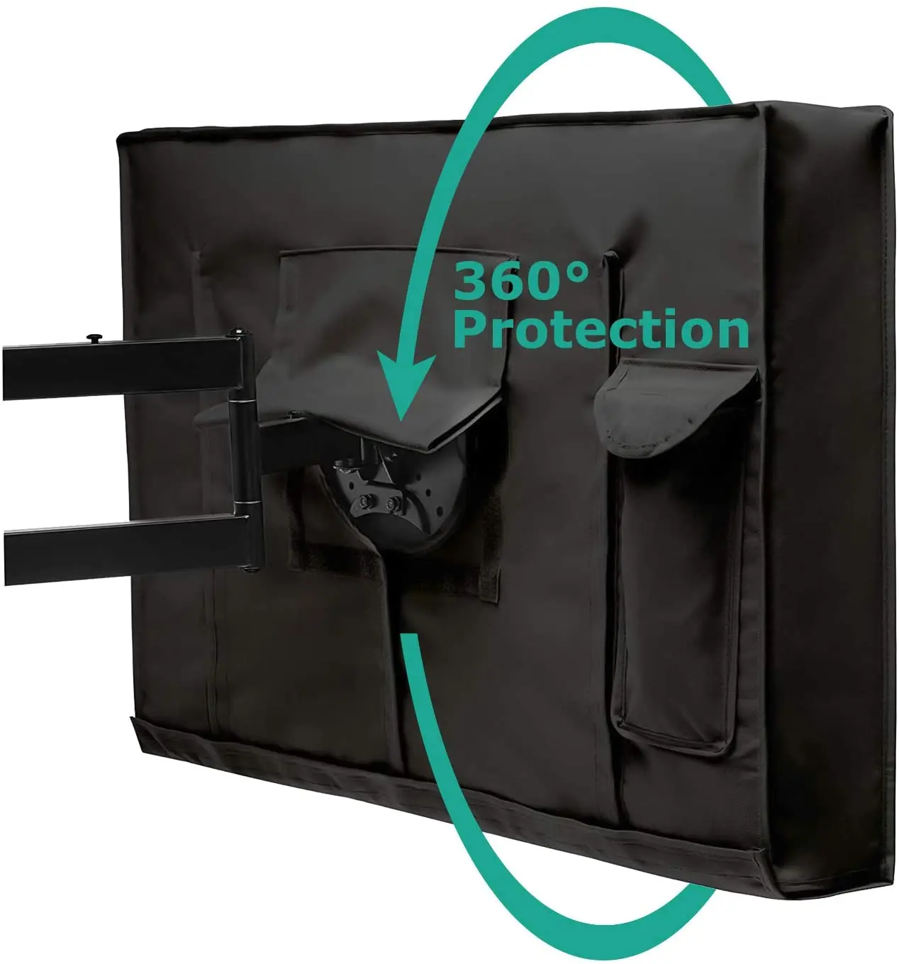 Outdoor TV Cover 22\'\' To 70\'\' Inch The Weatherproof and Dust-Proof Material with Free Microfiber Cloth. Protect Your TV Now!