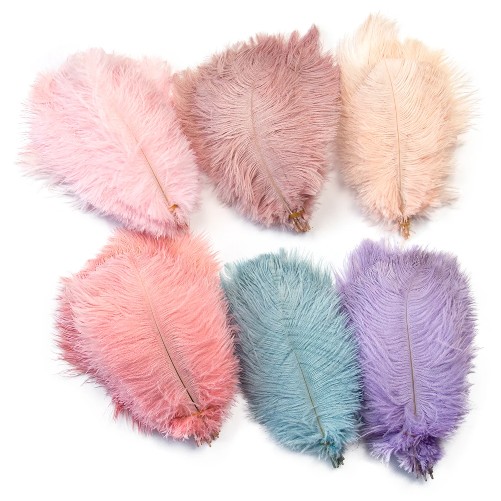 

Fluffy Colored Ostrich Feathers for Crafts Wedding Decoration Handicraft Accessories Table Centerpieces Carnival Plumas 30-35cm