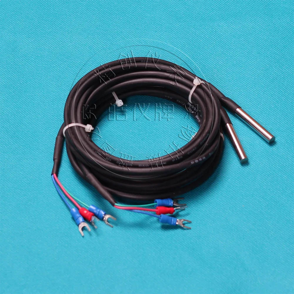 Temperature Sensor Thermal Resistance PT100 Simple Black Plastic Wire Low Temperature Type