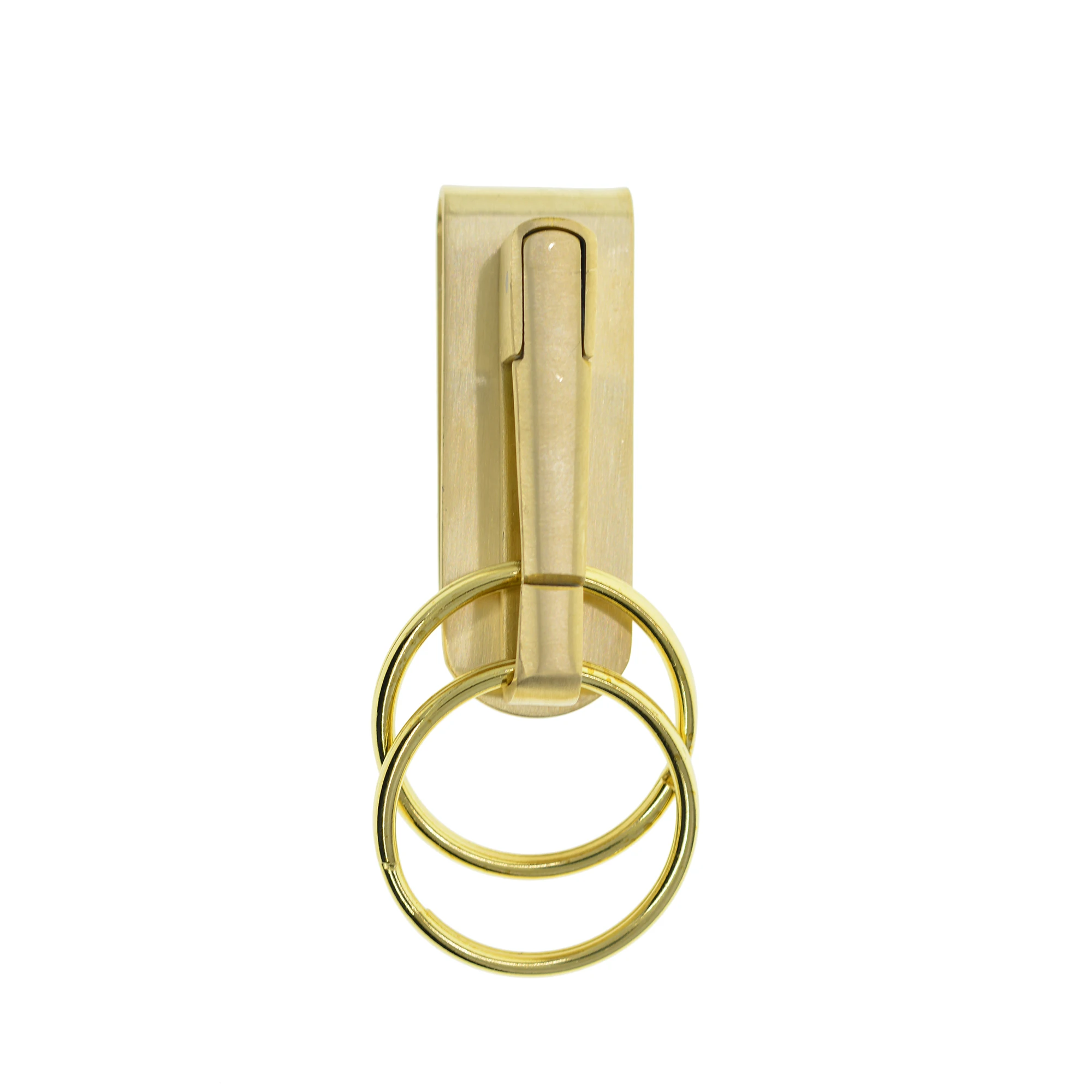 handmade simplify Style brass large Detachable Quick Release Belt ring clip on keyholder keychains EDC FOB Car key holder