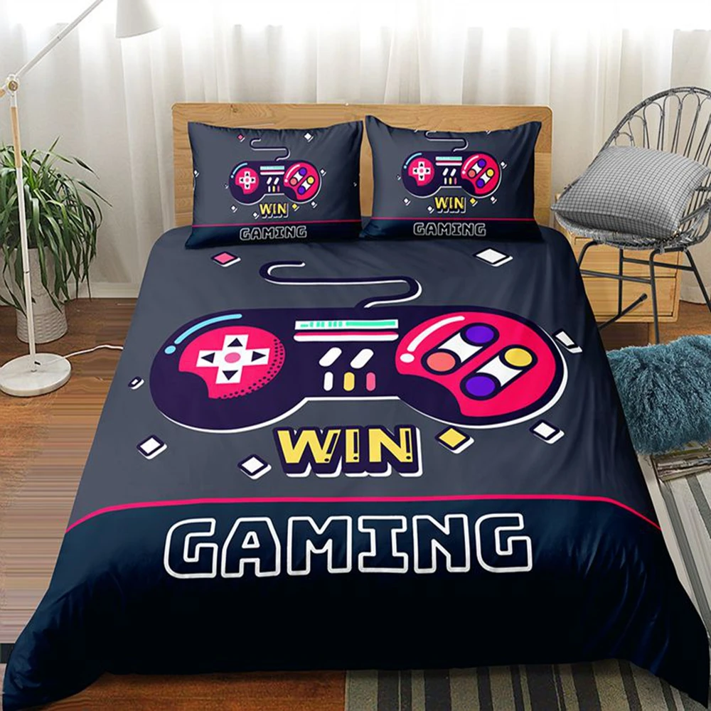 

Gaming Bedding Set Bedroom Decor Boys Teen Duvet Covers Comforter cover 2/3 Pieces Bedspread with Pillowcases No Comforter