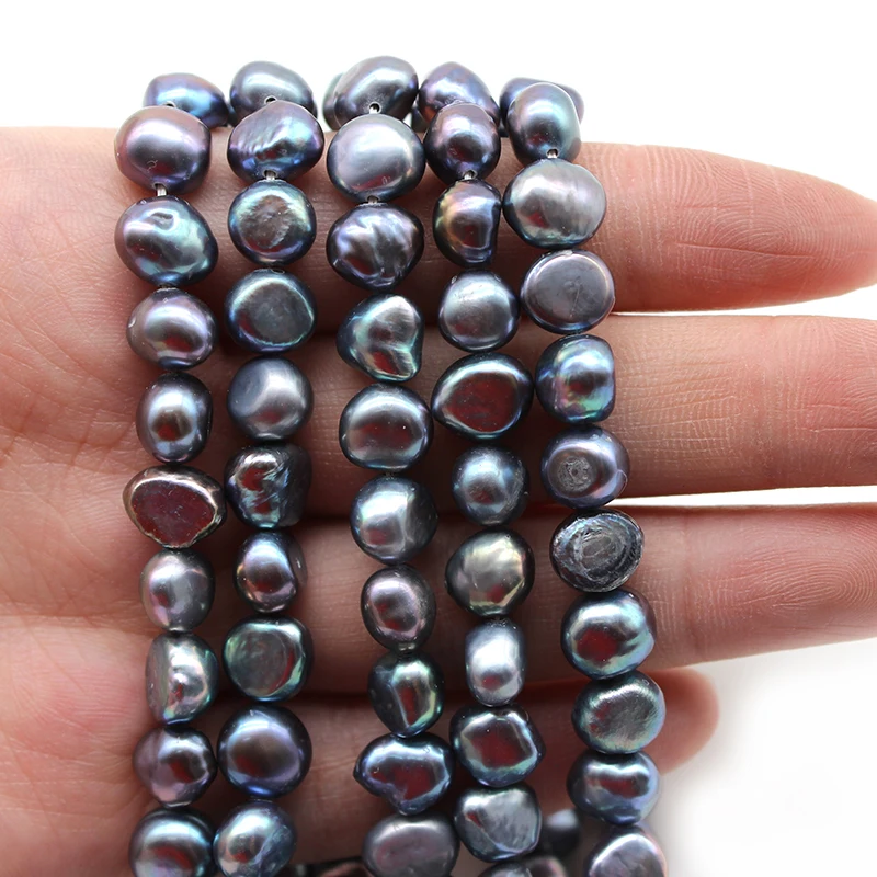 100% Natural Dark Blue Freshwater Pearl Irregular Baroque Pearls Bead For Jewelry Making DIY Bracelet Necklace 14\