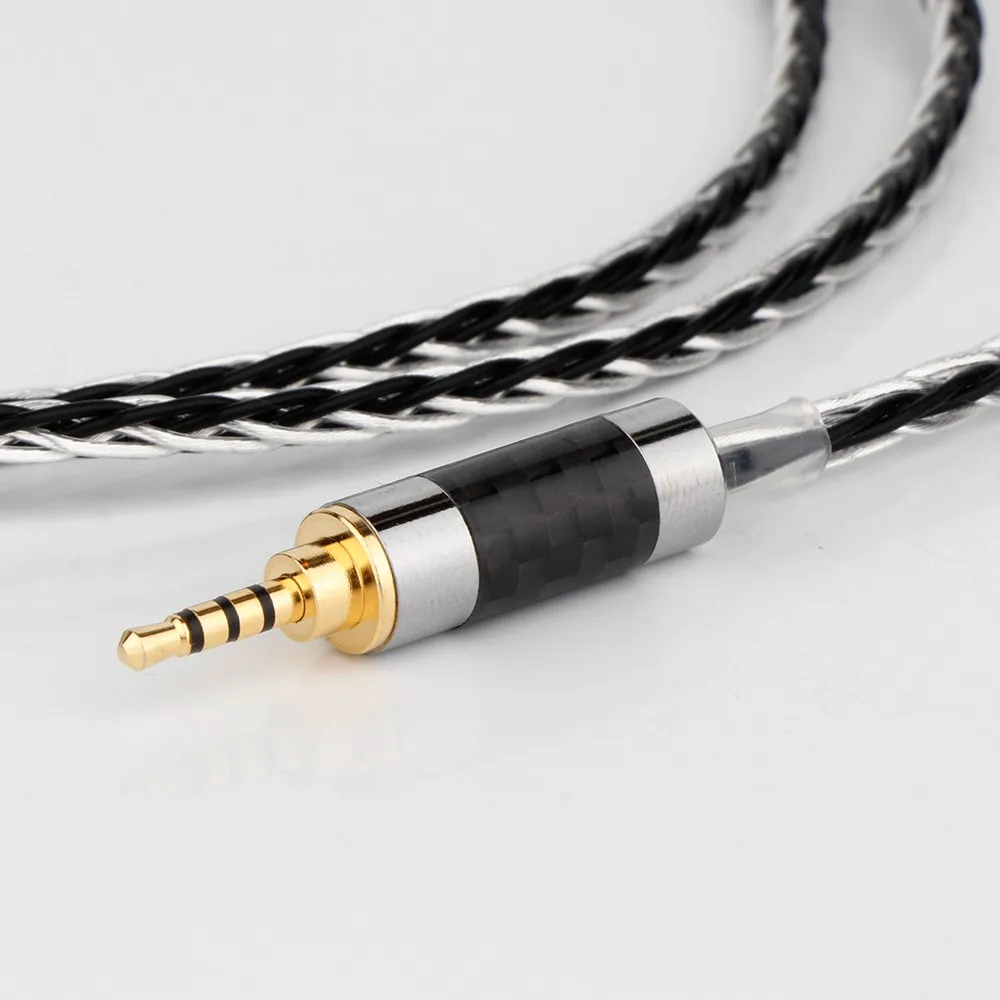 8 Core Balanced Pure Silver Plated Earphone Cable For Sennheiser HD580 HD600 HD650 HDxxx HD660S HD58x HD6xx