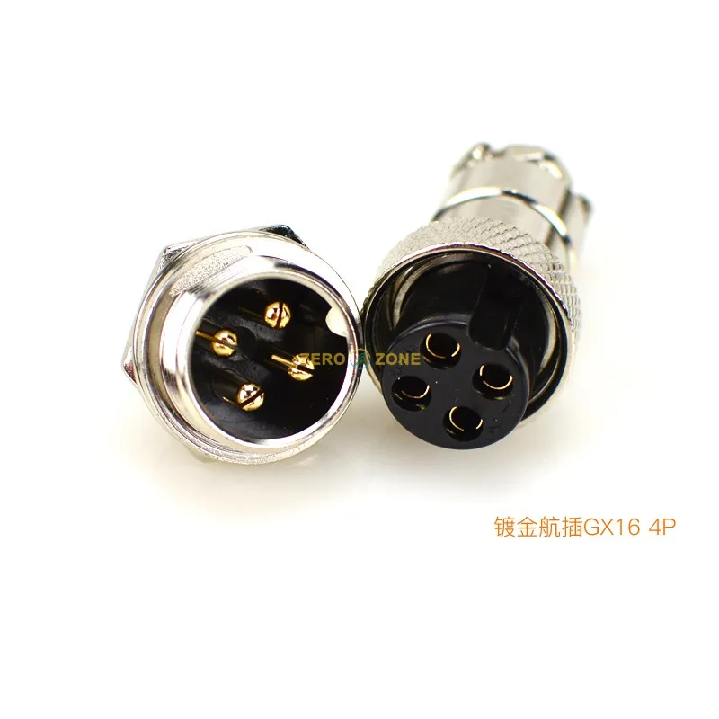 Ein satz GX16 Air steckdose Gold-überzogene 16MF (1 stücke stecker + buchse) hallo-end Luftfahrt power stecker