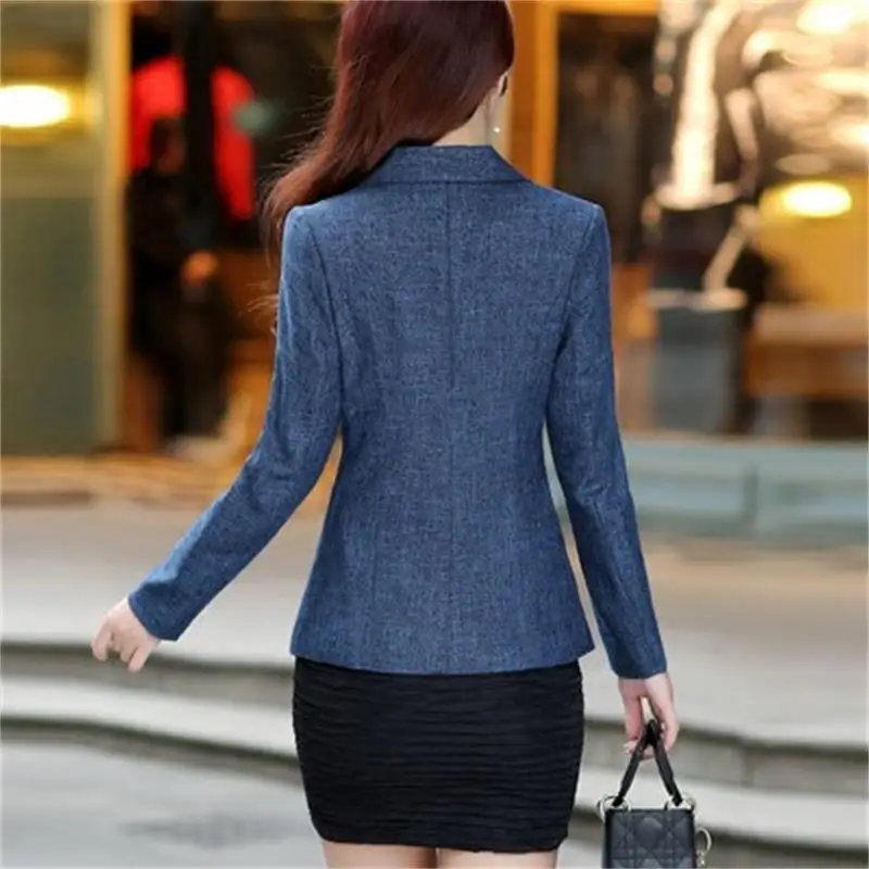 De Nieuwe hoge kwaliteit Herfst Lente vrouwen Blazer Elegante Office Lady Blazers Slanke Jas Pakken Vrouwelijke Jas Grote code pak