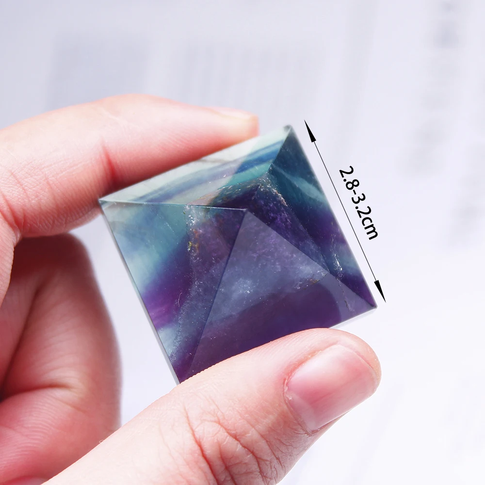 Natural Crystal Pyramid Quartz Healing Stone Chakra Repel Evil Home Decor Gemstone Energy Generator Meditation Reiki Balancing