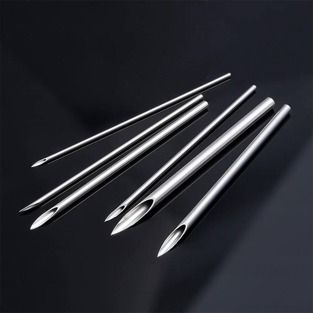 

1/2/5Pcs Disposable Sterile Body Piercing Needles Medical Tattoo Needle for Navel Nipple Lip Navel Ring Kit Surgical Steel Tool